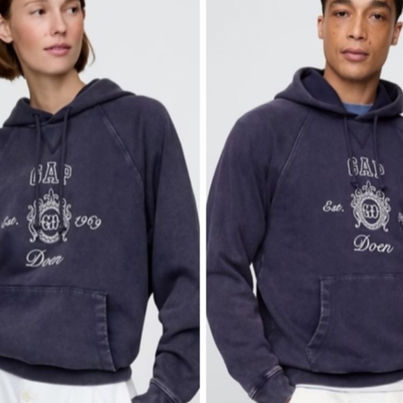 Doen x Gap Adult Heavyweight Raglan Logo Hoodie Large - Picture 1 of 5